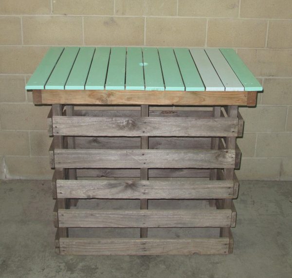 Painted pallet high table